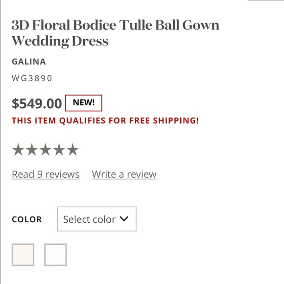 NWT David’s Bridal Tulle Ballgown - Picture 5 of 8